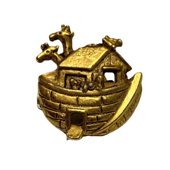Unsigned Jewelry - Vintage Noah’s Ark Lapel Pin Brooch All Jewelry